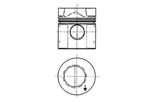 Поршня OM364-366 97.5mm STD (с бугром прямой шатун)