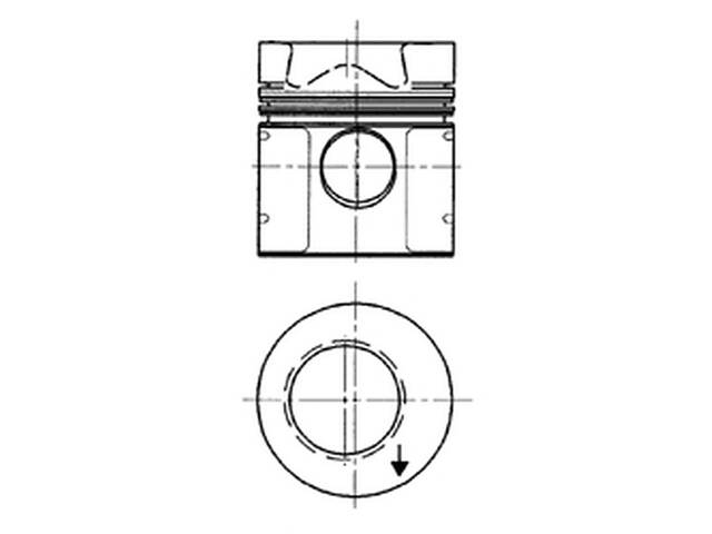 Поршня OM364-366 97.5mm STD (с бугром прямой шатун)