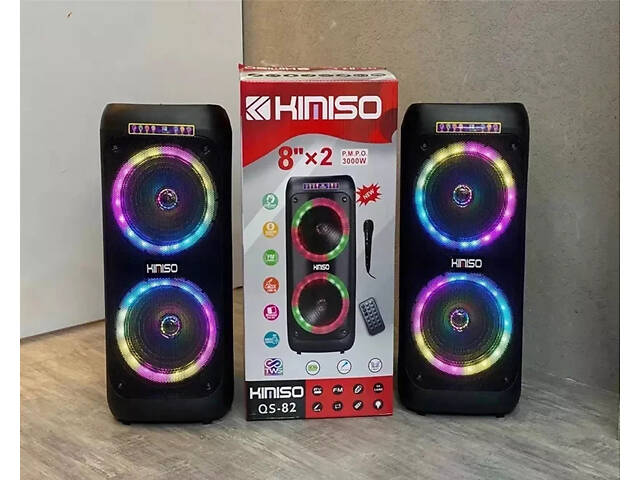 Портативна Bluetooth колонка з вбудованим сабвуфером KIMISO QS-82 (QS-82_2678)