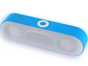 Портативна блютуз колонка NBY-18, підтримка флешок, SD карт, 1200 мАг, синя