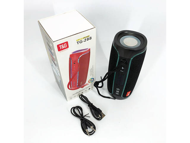 Портативна колонка Bluetooth з LED підсвічуванням TG288, акумуляторна колонка для музики. Колір: чорний - Фото 12