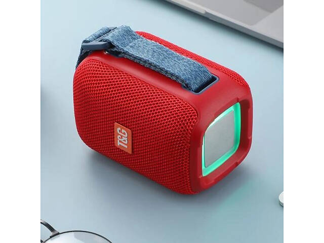 Портативна Bluetooth колонка TG339 5W з RGB підсвічуванням, Гучна блютуз колонка. Колір: червоний - Фото 3