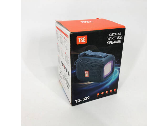 Портативна Bluetooth колонка TG339 5W з RGB підсвічуванням, Гучна блютуз колонка. Колір: червоний - Фото 4