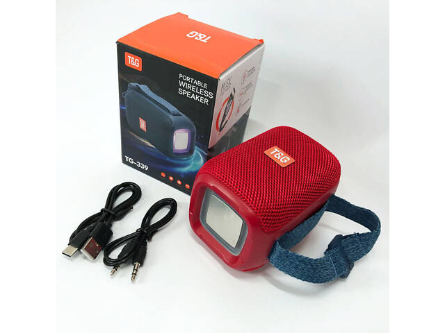 Портативна Bluetooth колонка TG339 5W з RGB підсвічуванням, Гучна блютуз колонка. Колір: червоний - Фото 10