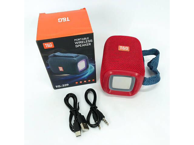 Портативна Bluetooth колонка TG339 5W з RGB підсвічуванням, Гучна блютуз колонка. Колір: червоний - Фото 11