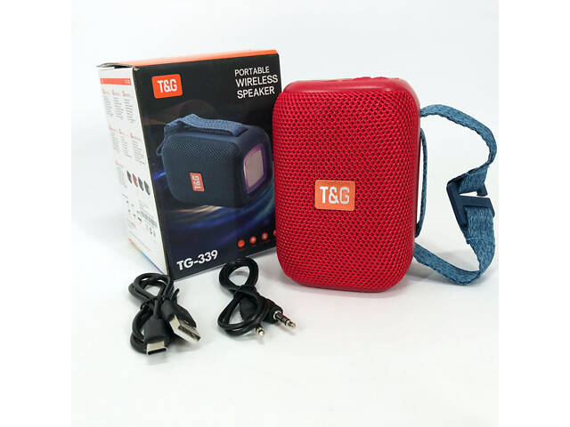 Портативна Bluetooth колонка TG339 5W з RGB підсвічуванням, Гучна блютуз колонка. Колір: червоний - Фото 16