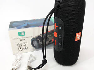 Портативная Bluetooth колонка TG341 со шнурком, аккумуляторная переносная колонка. Цвет: черный