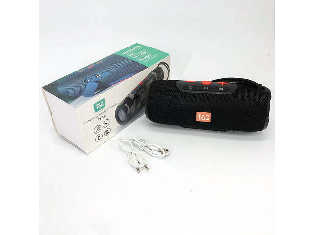 Портативная Bluetooth колонка TG341 со шнурком, аккумуляторная переносная колонка. Цвет: черный - Фото 9