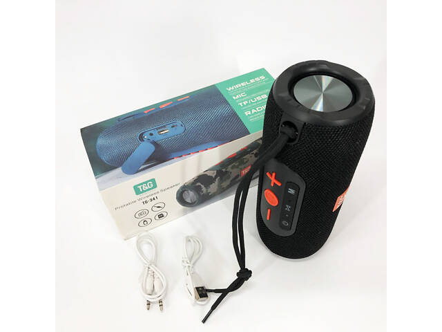 Портативная Bluetooth колонка TG341 со шнурком, аккумуляторная переносная колонка. Цвет: черный - Фото 15