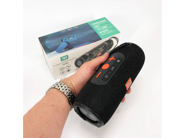 Портативная Bluetooth колонка TG341 со шнурком, аккумуляторная переносная колонка. Цвет: черный - Фото 16