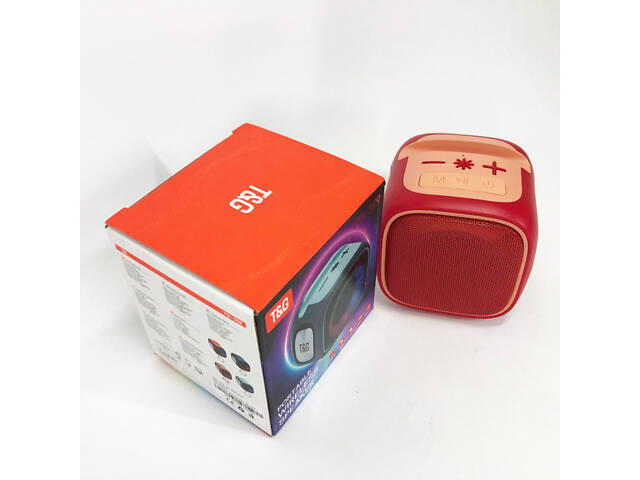 Портативная Bluetooth колонка TG359 7W с RGB подсветкой, Громкая блютуз колонка. Цвет: красный - Фото 11