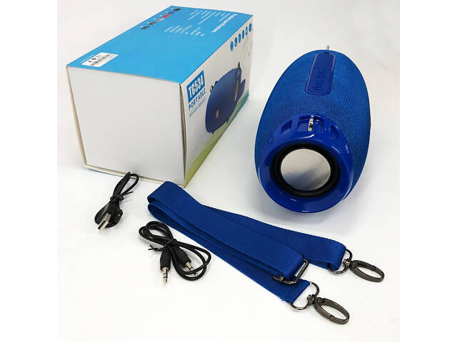 Портативна Bluetooth колонка TG534 SD IPX5 з ремінцем, портативна колонка блютус. Колір: синій - Фото 12