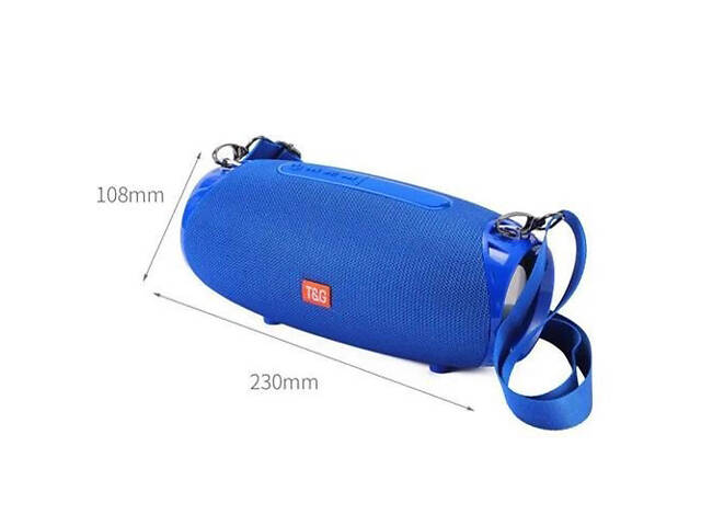 Портативна Bluetooth колонка TG534 SD IPX5 з ремінцем, портативна колонка блютус. Колір: синій - Фото 4