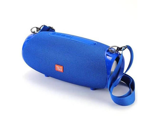 Портативна Bluetooth колонка TG534 SD IPX5 з ремінцем, портативна колонка блютус. Колір: синій - Фото 5