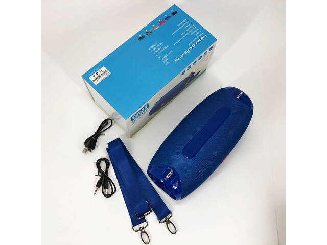 Портативна Bluetooth колонка TG534 SD IPX5 з ремінцем, портативна колонка блютус. Колір: синій - Фото 13