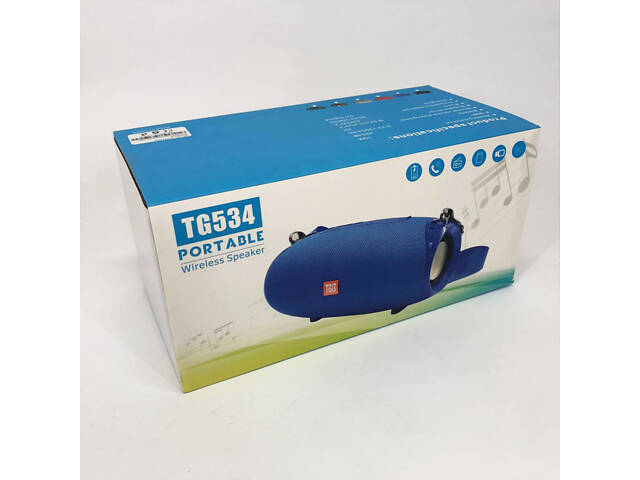Портативна Bluetooth колонка TG534 SD IPX5 з ремінцем, портативна колонка блютус. Колір: синій - Фото 16