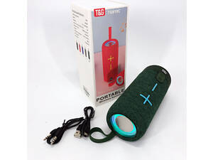 Портативная Bluetooth колонка TG619C FM-радио USB/TF с ремешком, колонка с аккумулятором. Цвет: зеленый