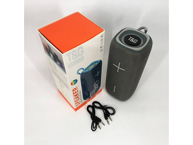 Портативная Bluetooth колонка TG654 8W с подсветкой, Беспроводная колонка портативная мощная. Цвет: серый - Фото 6