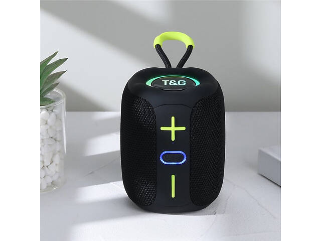 Портативна Bluetooth колонка TG658 8W з RGB підсвічуванням, Бездротова колонка потужна. Колір: чорний - Фото 3