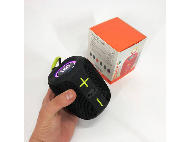 Портативна Bluetooth колонка TG658 8W з RGB підсвічуванням, Бездротова колонка потужна. Колір: чорний - Фото 4