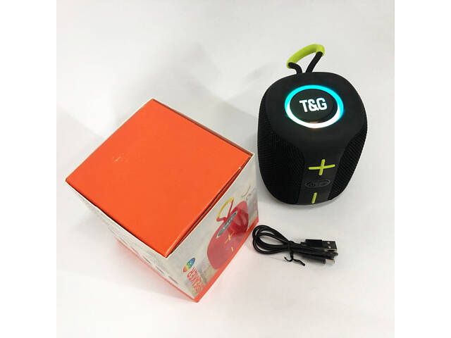 Портативна Bluetooth колонка TG658 8W з RGB підсвічуванням, Бездротова колонка потужна. Колір: чорний - Фото 7