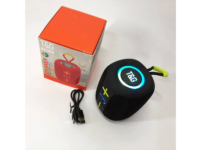 Портативна Bluetooth колонка TG658 8W з RGB підсвічуванням, Бездротова колонка потужна. Колір: чорний - Фото 8