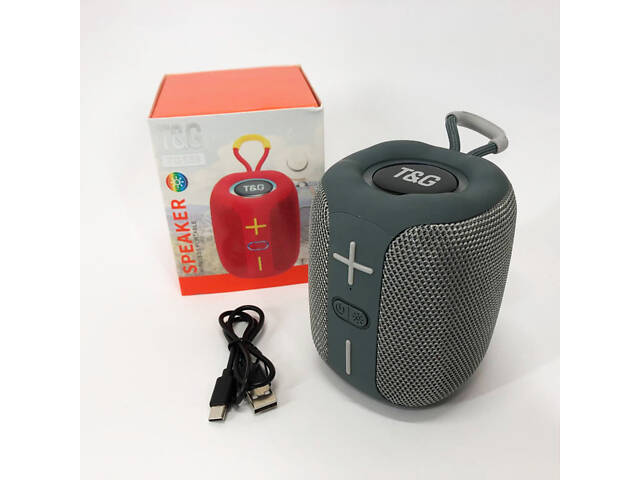Портативна Bluetooth колонка TG658 8W з RGB підсвічуванням, Музичні колонки для вулиці. Колір: сірий - Фото 11