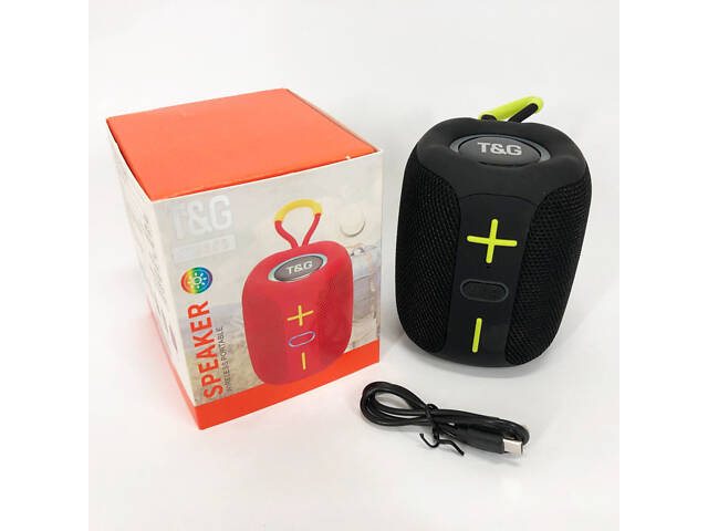 Портативна Bluetooth колонка TG658 8W з RGB підсвічуванням, Бездротова колонка потужна. Колір: чорний - Фото 12