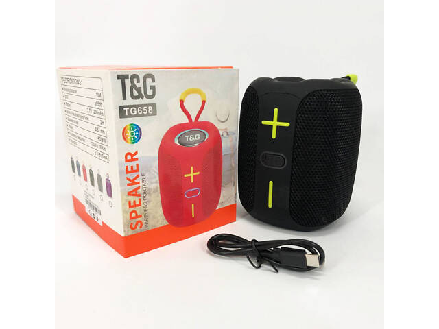 Портативна Bluetooth колонка TG658 8W з RGB підсвічуванням, Бездротова колонка потужна. Колір: чорний - Фото 14