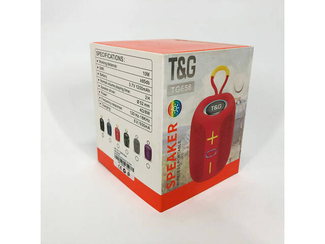 Портативна Bluetooth колонка TG658 8W з RGB підсвічуванням, Бездротова колонка потужна. Колір: чорний - Фото 16