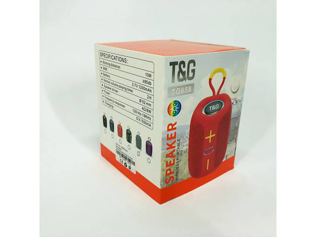Портативна Bluetooth колонка TG658 8W з RGB підсвічуванням, Музичні колонки для вулиці. Колір: сірий - Фото 15