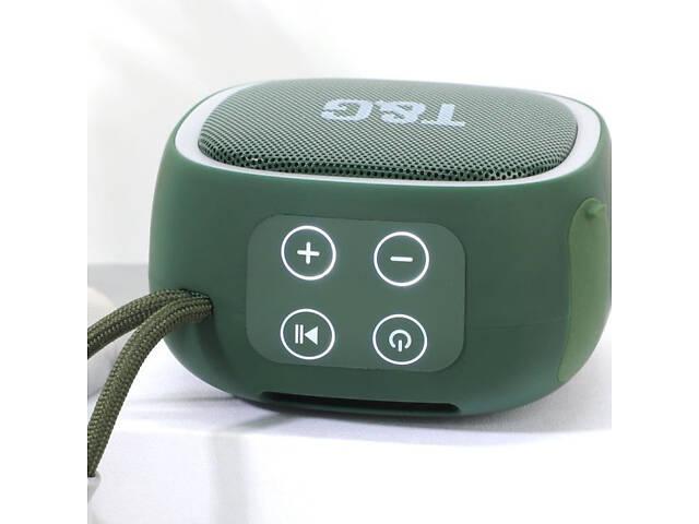 Портативна Bluetooth-колонка TG659 з ремінцем, Бездротова колонка портативна потужна. Колір: зелений - Фото 2
