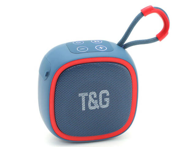 Портативна Bluetooth-колонка TG659 з ремінцем, Bluetooth колонка з підсвічуванням. Колір: синій - Фото 8