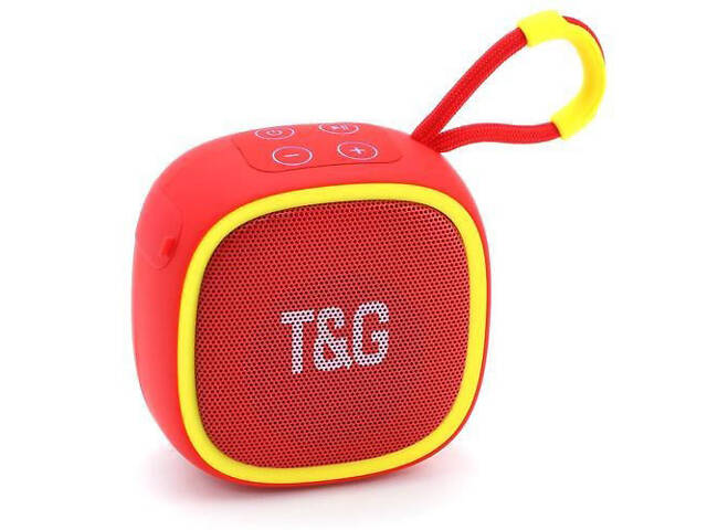 Портативна Bluetooth-колонка TG659 з ремінцем, Гучна блютуз колонка для вечірки. Колір: червоний - Фото 11