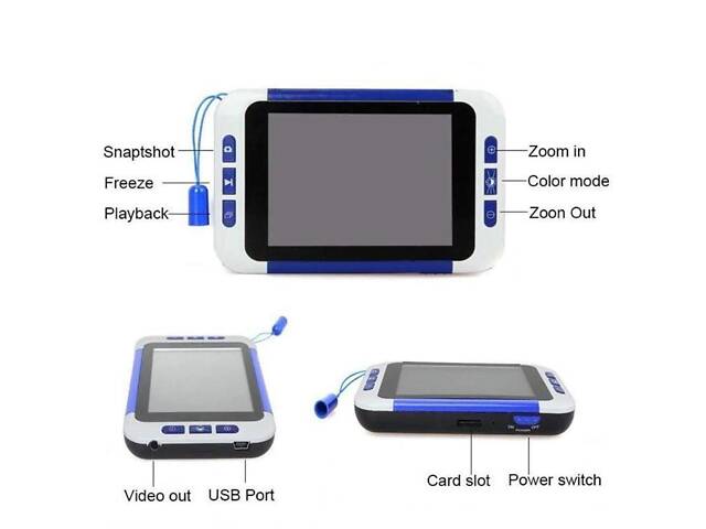 Портативна електронна цифрова лупа 2X-32X з 3,5' екраном Eyoyo C0141 - Фото 3