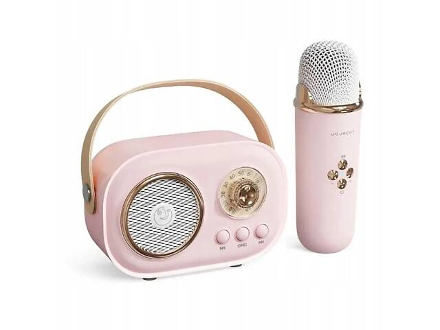 Портативна колонка для караоке Bluetooth з мікрофоном на акумуляторі, акустична система - Фото 4