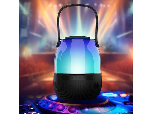 Портативна колонка XM-A68 з RGB підсвічуванням та мікрофоном, Bluetooth мікрофон для караоке - Фото 2