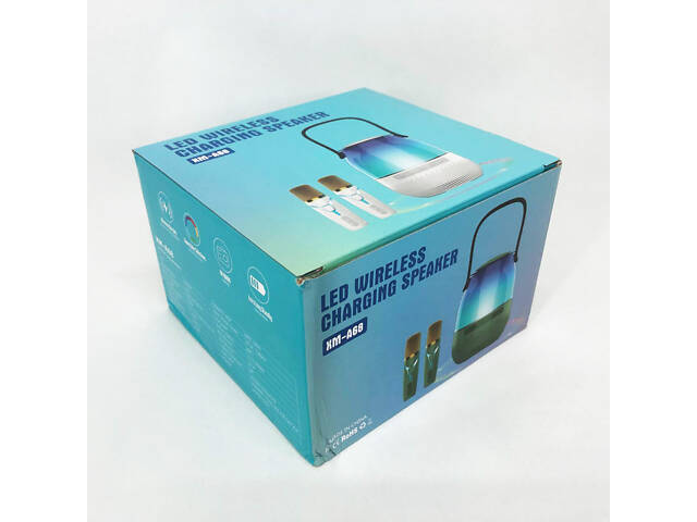 Портативна колонка XM-A68 з RGB підсвічуванням та мікрофоном, Bluetooth мікрофон для караоке - Фото 7