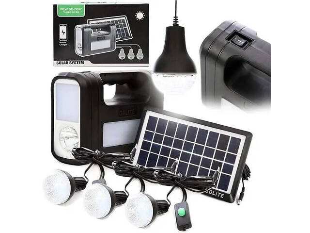Портативна сонячна автономна система Solar GDLite GD-8017 - Фото 3