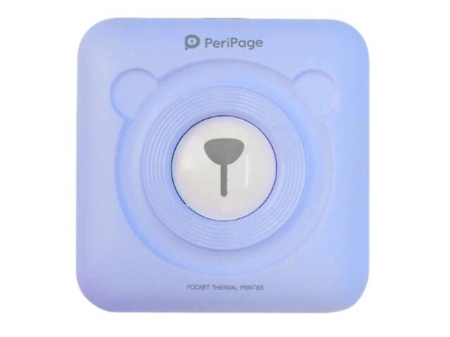 Портативный bluetooth термопринтер для смартфона PeriPage A6, голубой - Фото 1