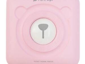 Портативный bluetooth термопринтер для смартфона PeriPage A6, розовый