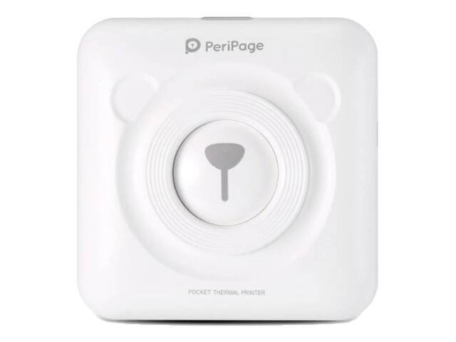 Портативный bluetooth термопринтер для смартфона PeriPage A6, белый - Фото 1