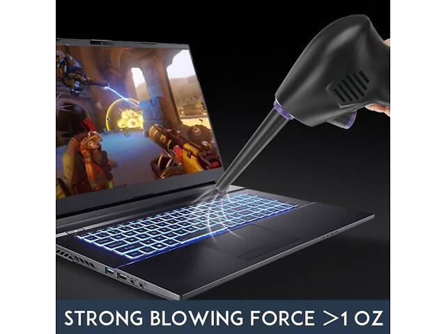 Портативний компресор повітряний на акумуляторі для продування ПК, ноутбуків, кондиціонерів Nectronix RPM-6000 (100803) - Фото 6