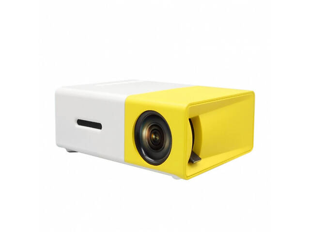 Портативний міні проєктор LED Projector YG-300 White/Yellow - Фото 2