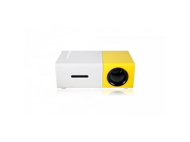 Портативний міні проєктор LED Projector YG-300 White/Yellow - Фото 5