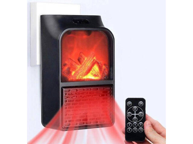 Портативный обогреватель Flame Heater 900 Вт с пультом - Фото 2