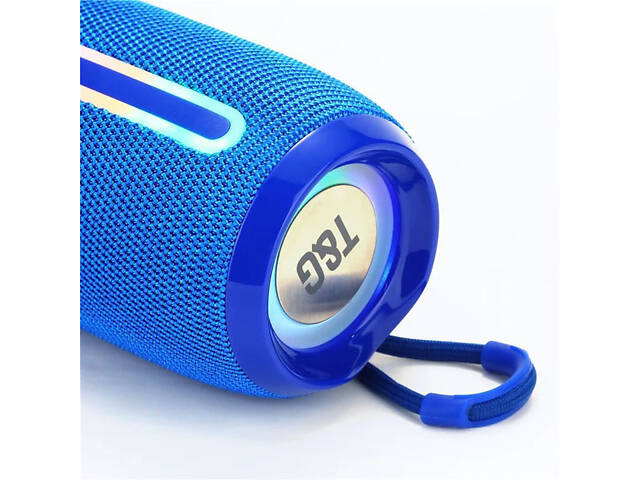 Портативна Bluetooth-колонка TG653 USB з ремінцем, Бездротова колонка портативна потужна. Колір: синій - Фото 16