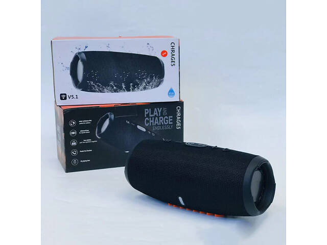 Портативная колонка JBL Charge 5 Black. Беспроводная акустическая система JBL Charge 5 черная - Фото 2