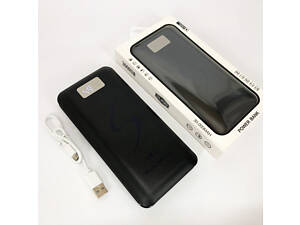 Портативная мобильная зарядка Power Bank 30000 mAh UKC, Внешний аккумулятор, Зарядка power bank. Цвет: черный