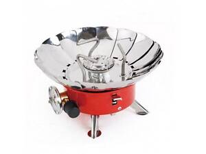 Портативна туристична газова плита Kovar K-203 з вітрозахистом та п'єзопідпалом